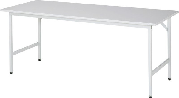 Table de travail RAU série Jerry (3030) - réglable en hauteur, plaque en mélamine, 2000x800-850x800 mm, 06-500M80-20.12