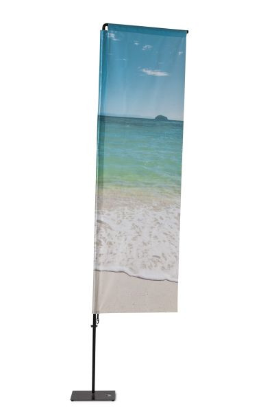 Showdown Displays Beachflag Alu Quadrat-Form 240cm Gesamthöhe, BFAS240