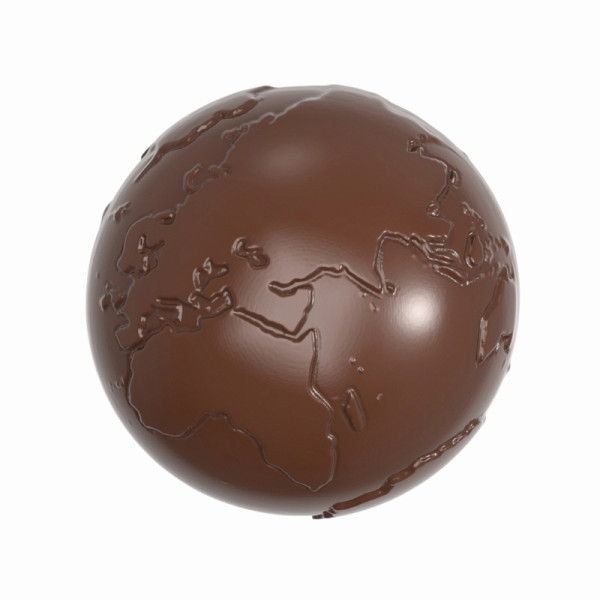 Moule à chocolat Schneider 275x135 mm globe terrestre, 50x50x25 mm, 2x4 -l Ø50, forme double, 421648