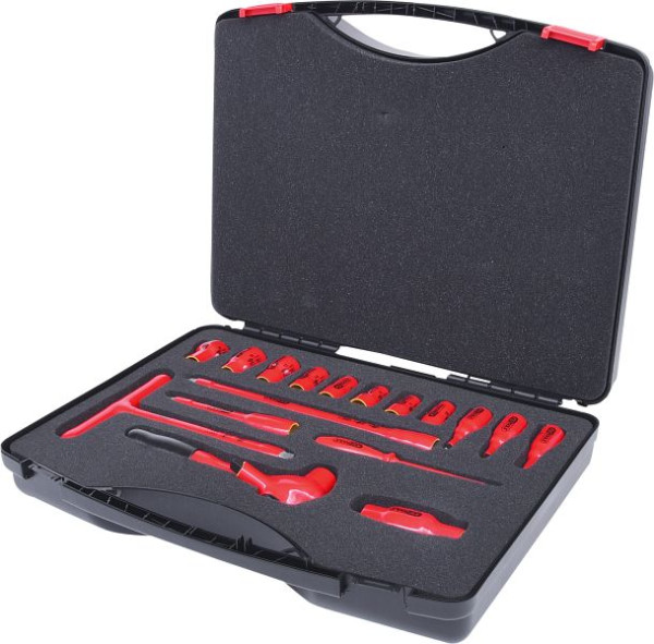 KS Tools Jeu de clés à douilles 3/8" avec outils isolés, 16 pièces, 117.1850