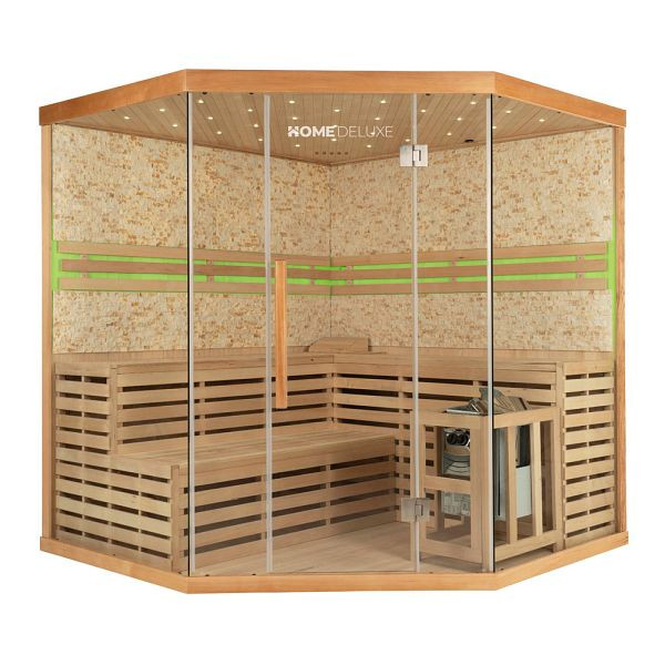 HOME DELUXE Sauna traditionnel SKYLINE BIG - XL avec mur en pierre artificielle, 6767