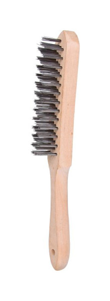 KS Tools Brosse métallique manuelle en acier inoxydable 4 rangées, 290 mm, 201.2306