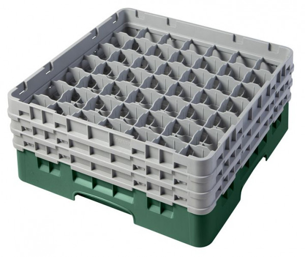 Panier de lavage Cambro 49 compartiments Camrack®, bouteille de 17,4 cm, vert, paquet de 3, 49S638119