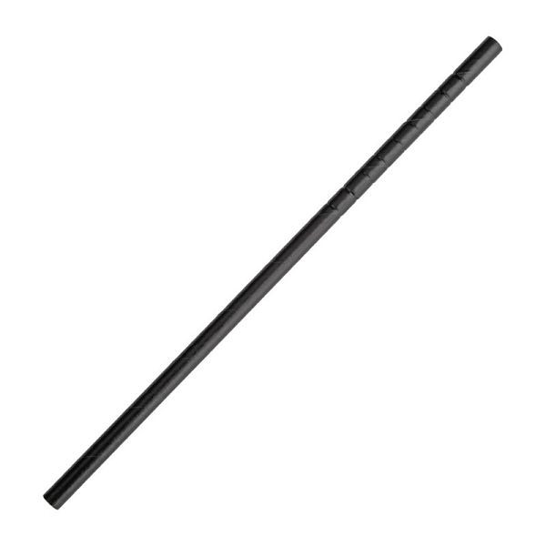 Fiesta Compostable Pailles en papier flexibles compostables Noir (Lot de 250), FB140