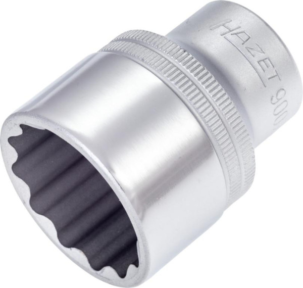Embout pour clé à douille Hazet, double six pans, carré creux 12,5 mm (1/2 pouce), 30 mm, moleté, 900Z-30