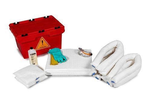Kit d'urgence de liant DENSORB dans une boîte pliante rouge, version à huile, 282-173