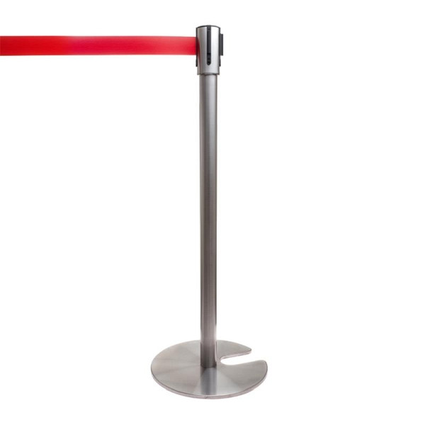 Support de démarcation ALLPAX STOPPO, poteau de ceinture empilable, cordon de serrage rouge, 300 cm, 10010788