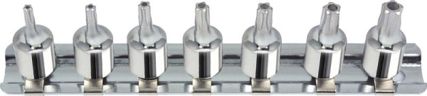 KS Tools Jeu de douilles 1/4" CHROMEplus, alésage cinq étoiles, 7 piècesTS10-TS40, 918.1545