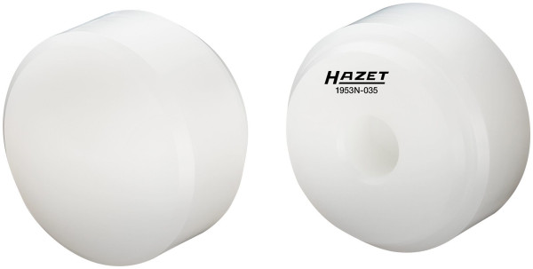 Tête de rechange Hazet, 35 mm, têtes de rechange (paire) pour maillet à face souple en plastique HAZET 1953 N-35 polyuréthane, 1953N-035