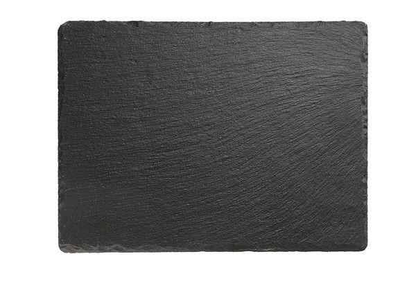 Plaque en ardoise naturelle APS, 26,5 x 20,5 cm, épaisseur du matériau 5 mm, avec pieds antidérapants, 00942