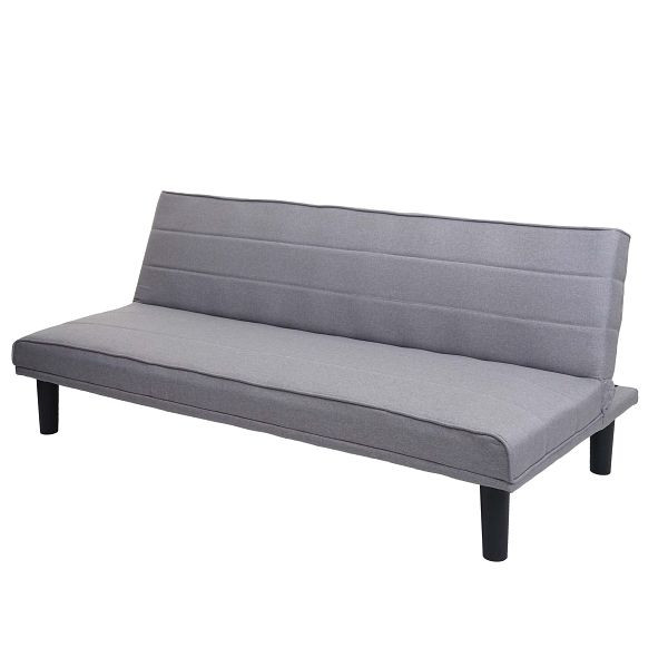 Canapé-lit Mendler HWC-J17, canapé-lit d'invité convertible canapé-lit, fonction couchage tissu/textile, gris, 75464