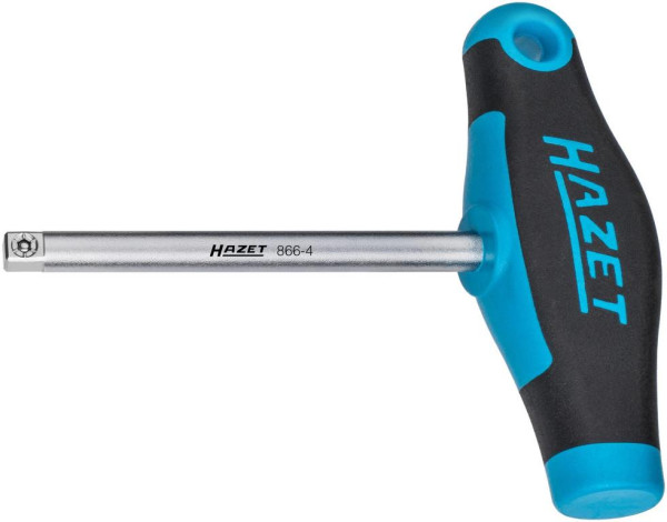 Poignée enfichable Hazet avec poignée en T, carré plein 6,3 mm (1/4 pouce), 134 mm, 866-4