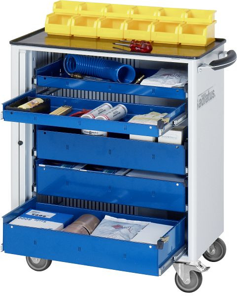 Chariot à outils RAU série adlatus modèle 7260, L725 x P400 x H860 mm, avec support métallique, 02-7260.11