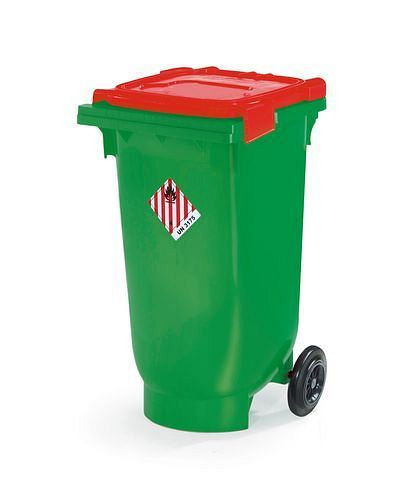Conteneur DENIOS pour matières solides dangereuses, volume 200 litres, 271-885