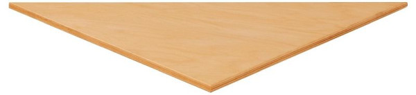 Triangle de la plaque de couverture de l'établi du groupe ANKE; Multiplex en hêtre 20 mm; pour établi de groupe triangulaire, 903.810