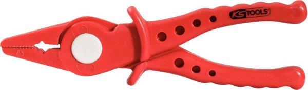 KS Tools Pince à becs plats en plastique avec isolation de protection, 180 mm, 117.1642