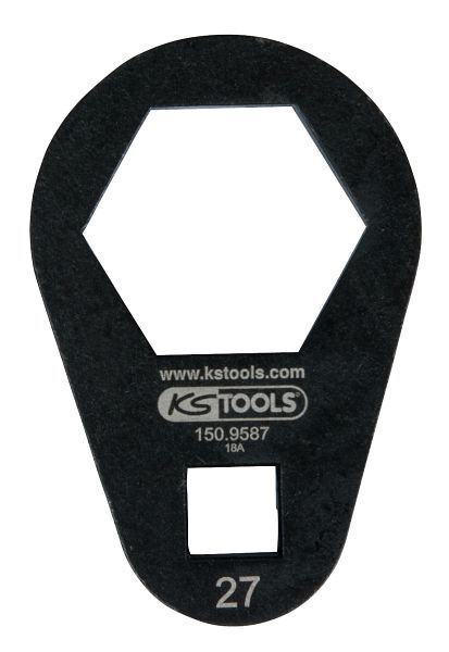 KS Tools Clé à douille 3/8", extra plate, 27 mm, 150.9587