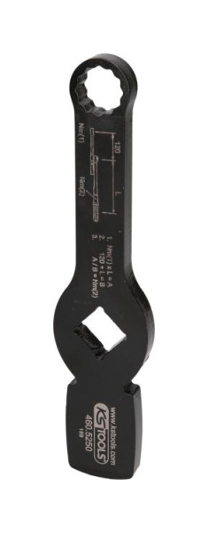 KS Tools Clé à chocs 3/4" à douze pans avec 2 surfaces d'impact, 19 mm, 460.5250