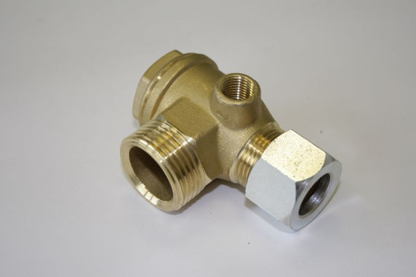 Clapet anti-retour ELMAG pour PAL/SILENT 1100/1800, chaudière : AG 1', conduite 18mm (avec bague coupante et écrou-raccord), 9101559