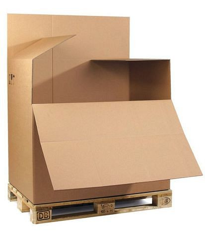 Conteneur palette DENIOS 2 parois, 780 x 580 x 750 mm, qualité 2.40BC, lot de 10, 299431