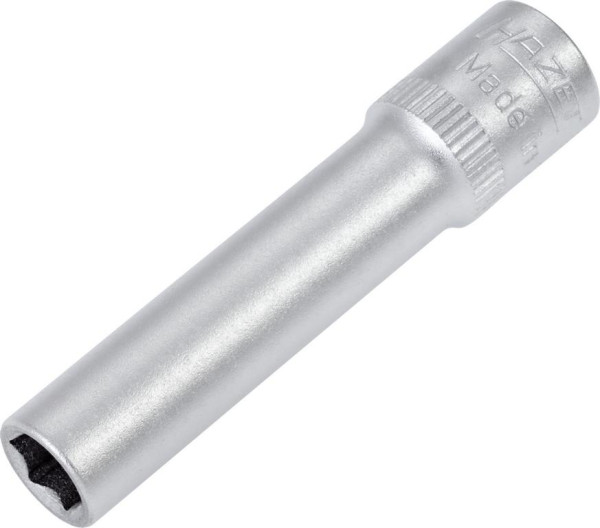 Douille Hazet, hexagonale, carré creux 6,3 mm (1/4"), 6 mm, type long avec moletage, 850LG-6
