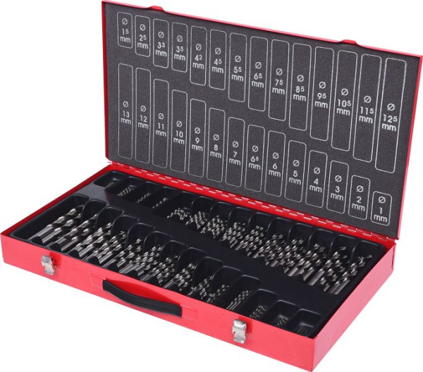 KS Tools Jeu de forets hélicoïdaux HSS-G, 230 pièces, 1-13 mm, 330.2650