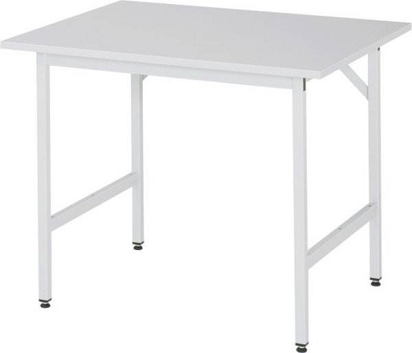 Table de travail RAU série Jerry (3030) - réglable en hauteur, plaque en mélamine EGB, 1000x800-850x800 mm, 06-500ME80-10.12