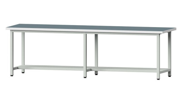 Bancs de travail ANKE table de travail, modèle 191, 2800 x 800 x 840 mm, RAL 7035, UBP 40 mm, 401.456