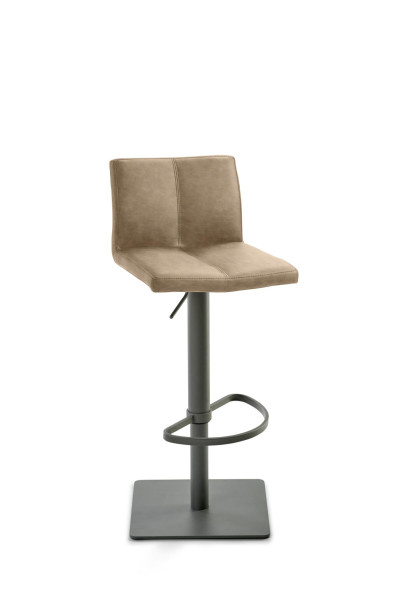 Mayer Sitzmöbel , structure laquée gris, coque d'assise rembourrée avec surpiqûres, beige, 1285_14_26478