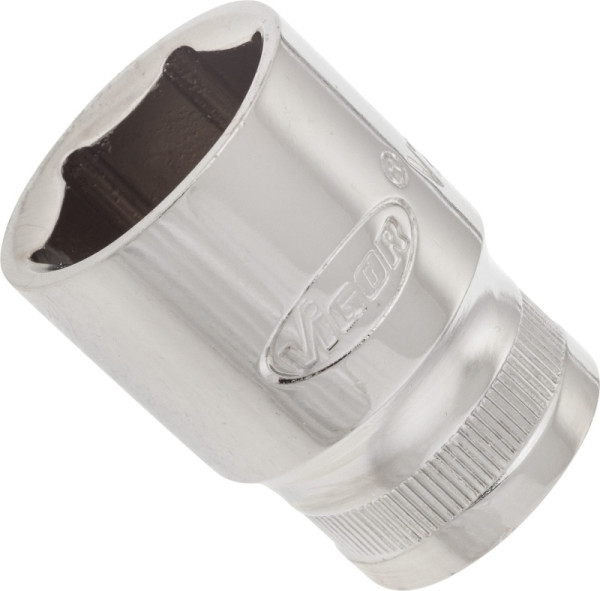 Insert de clé à douille VIGOR, carré creux 12,5 mm (1/2 pouce), profil à six pans extérieurs, 20 mm, V2566N