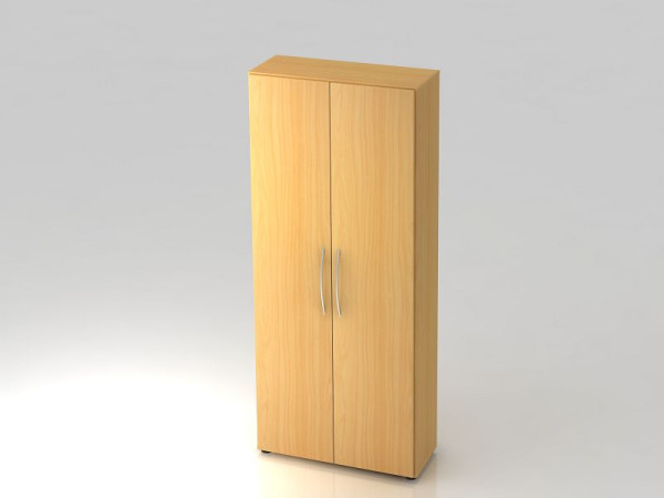 Armoire Hammerbacher 5OH 34, poignée incurvée profondeur 6 cm hêtre/hêtre, 80x34,6x188 cm (LxPxH), V4100/6/6/BM