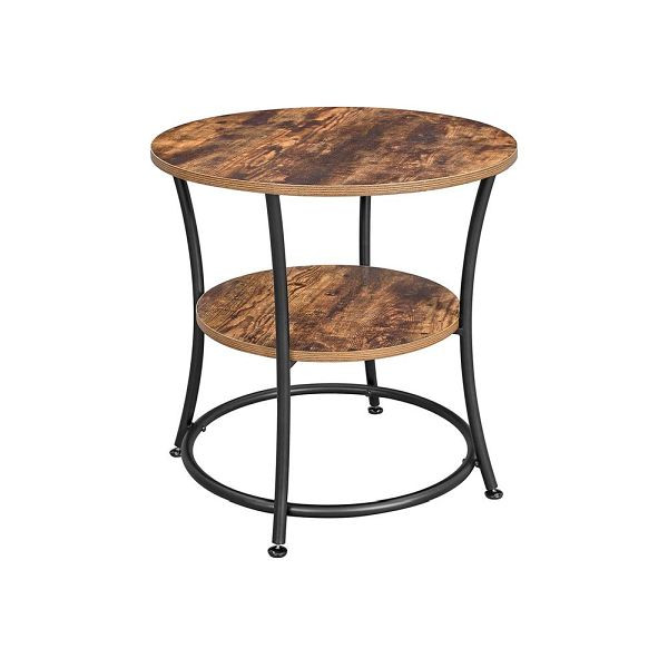VASAGLE table d'appoint avec 2 étagères, LET56BX