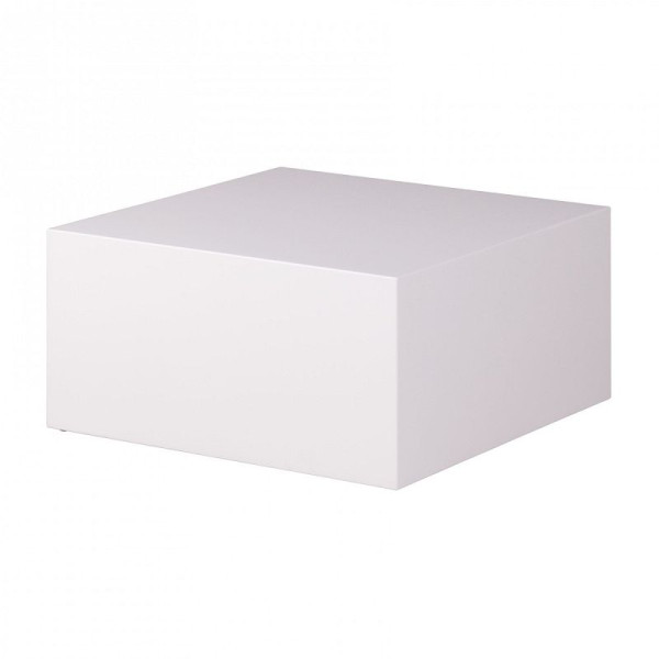 Table basse Wohnling MONOBLOC 60 x 60 x 30 cm MDF laqué blanc brillant, WL1.856