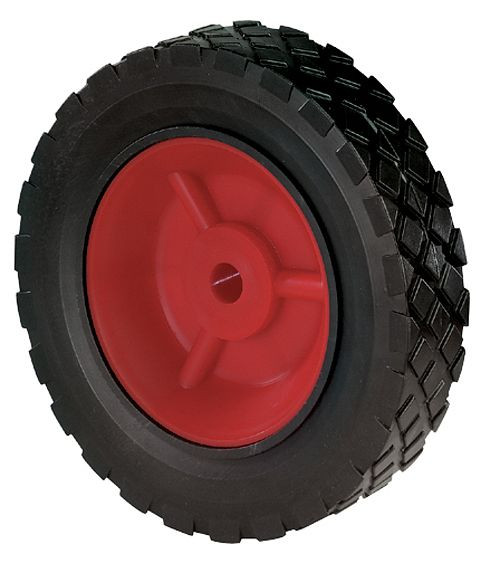Roue à disque en plastique BS rollers, largeur 32 mm, Ø175 mm, jusqu'à 40 kg, bande de roulement en PVC noir, corps de roue en plastique, roulement lisse, lot de 4, A75.165