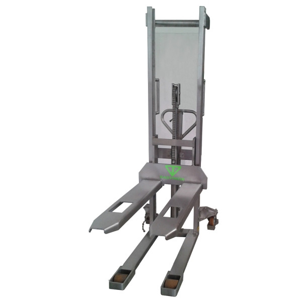 Gerbeur manuel Easyinox en acier inoxydable, hauteur de levage 1 650 mm, EMS-10S