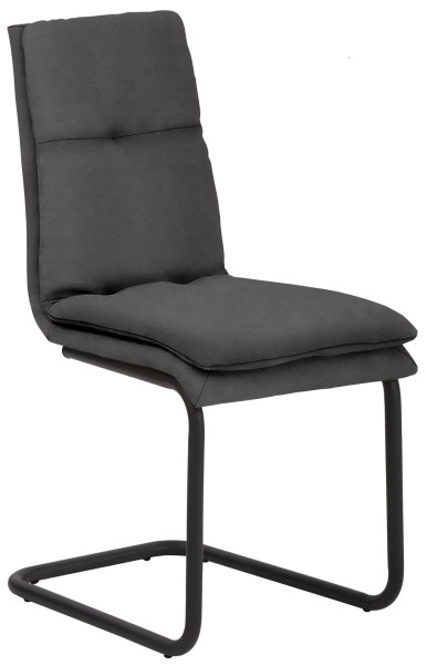 Chaise Mayer Sitzmöbel , structure luge, métal peint par poudrage noir, avec coussin intérieur supplémentaire, graphite, 2131_F3_30480