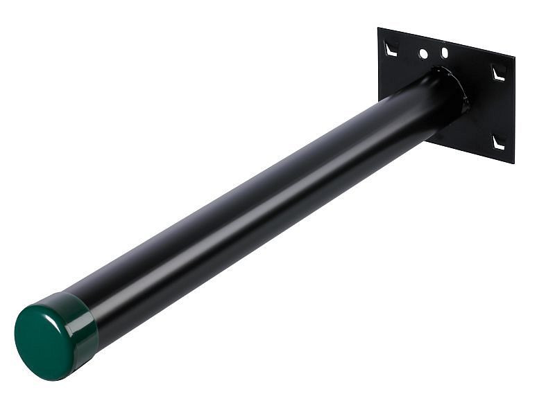 Support tube rond Peetz, plastifié noir, UE: 2 pièces, 263