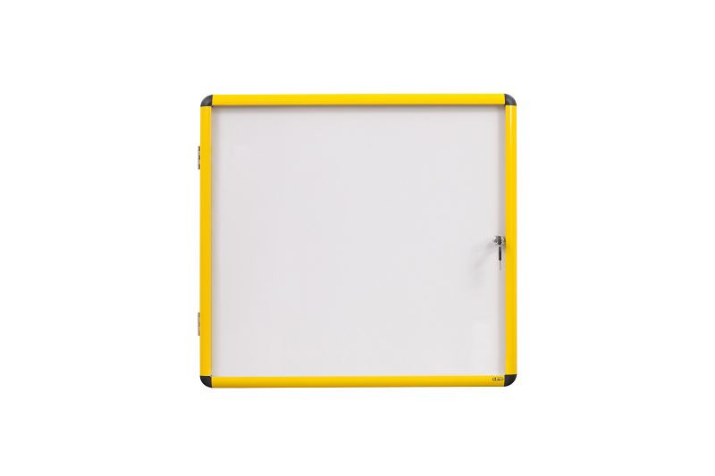 Vitrine d'intérieur Bi-Office Ultrabrite Magnetic avec cadre jaune 20xA4, VT7401601511