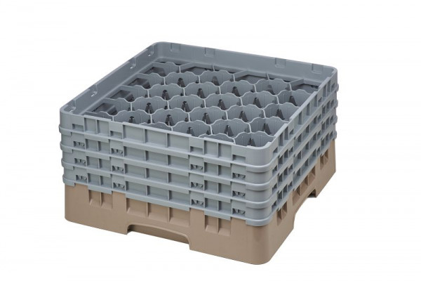 Panier de lavage Cambro 30 compartiments Camrack® 21,5 cm beige, lot de 2, 30S800184