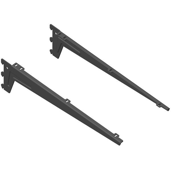 Équerre système Element, AVEC CLIP, gauche et droite, VRAC, 480 mm, NOIR, UE: 10 paires, 10300-00001