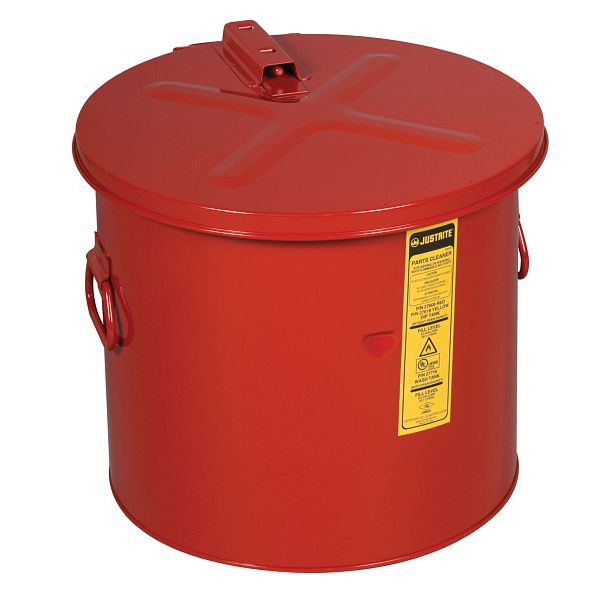 Conteneur de nettoyage de sécurité Justrite 2760, 34,9 cm x 33 cm, rouge, JUT27605RD