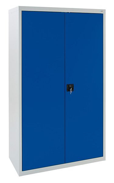armoire à portes battantes émoussées MovaFlex IV, 7035/5010, 4 étagères, largeur 1000 mm, 7808074