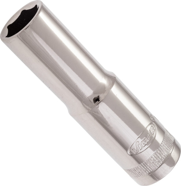 Insert de clé à douille VIGOR, long, carré creux 12,5 mm (1/2 pouce), profil à six pans extérieurs, 13 mm, V2584N
