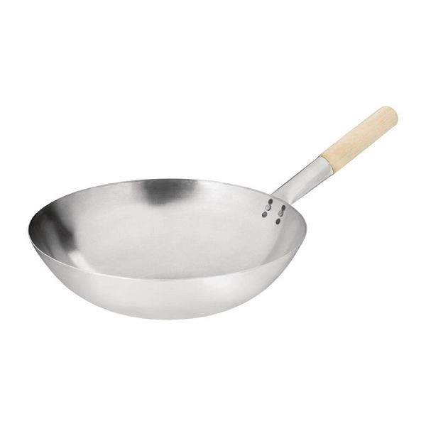 Wok Vogue base ronde en acier 35.5cm, K299