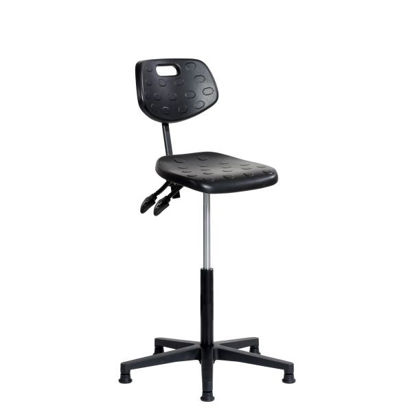 Chaise de travail SOFAME ERGODYN avec patins, hauteur d'assise 56-82, piètement polyamide, W050050015