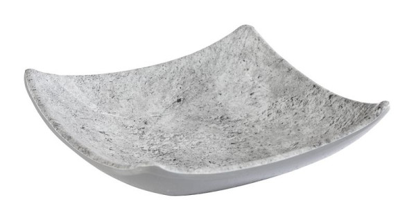 Bol APS -ELEMENT-, 10,5 x 10,5 cm, hauteur : 3 cm, mélamine, couleur : aspect béton, 0,04 litre, lot de 12, 84821