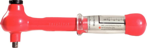 KS Tools Mini clé dynamométrique 1/2" avec isolation de protection et tête à cliquet réversible, 5-25 Nm, 117.1185