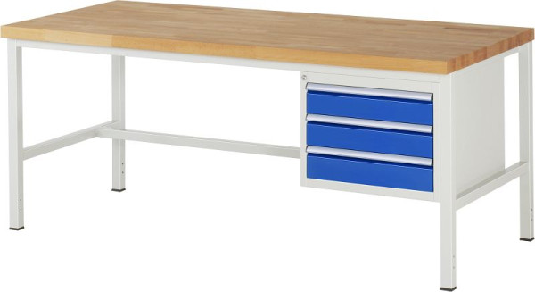 Etabli RAU série 8000 - modèle 8127, L2000 x P900 x H840 mm, base système L1995 x P850 x H800 mm, 03-8127A1-209B4S.11