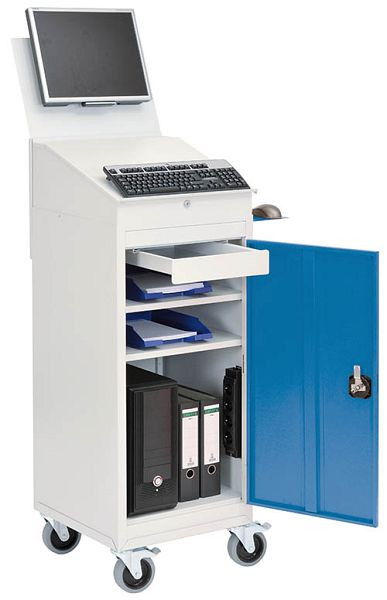 Support de bureau Bedrunka+Hirth pour chariot informatique, dimensions en mm (LxPxH) : 500 x 500 x 250, 04.105.205