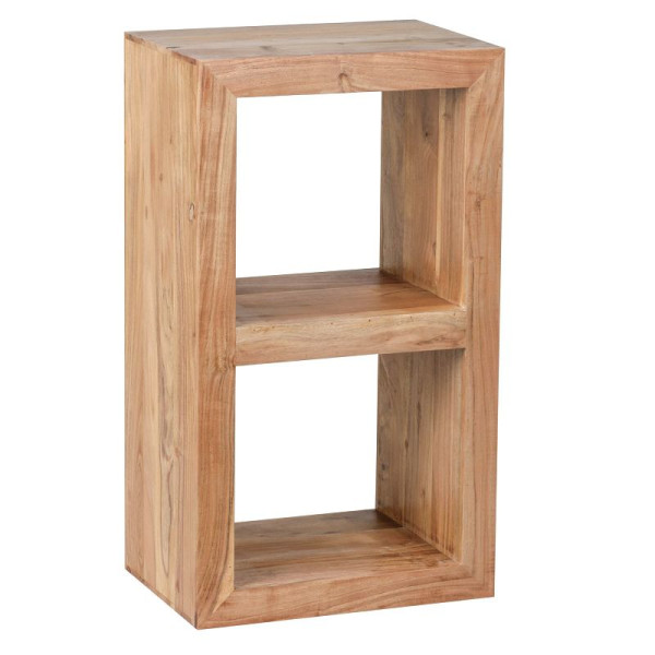 Wohnling étagère sur pied MUMBAI bois d'acacia massif 88 cm de haut 2 étagères design étagère en bois produit naturel style maison de campagne, WL1.449
